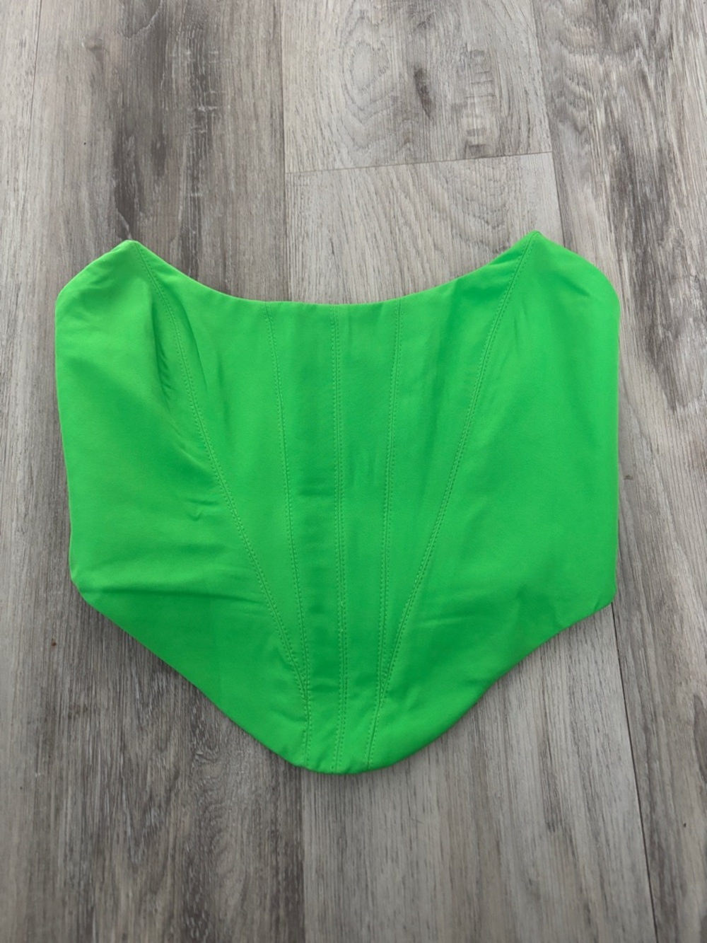 White Fox Boutique Neon Green Corset Crop Top